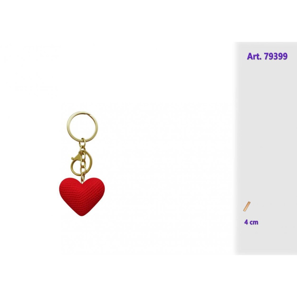 PORTACHIAVE CUORE CM.4 RESINA ROSSO